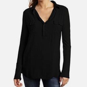 Splendid Black Long Sleeve Top